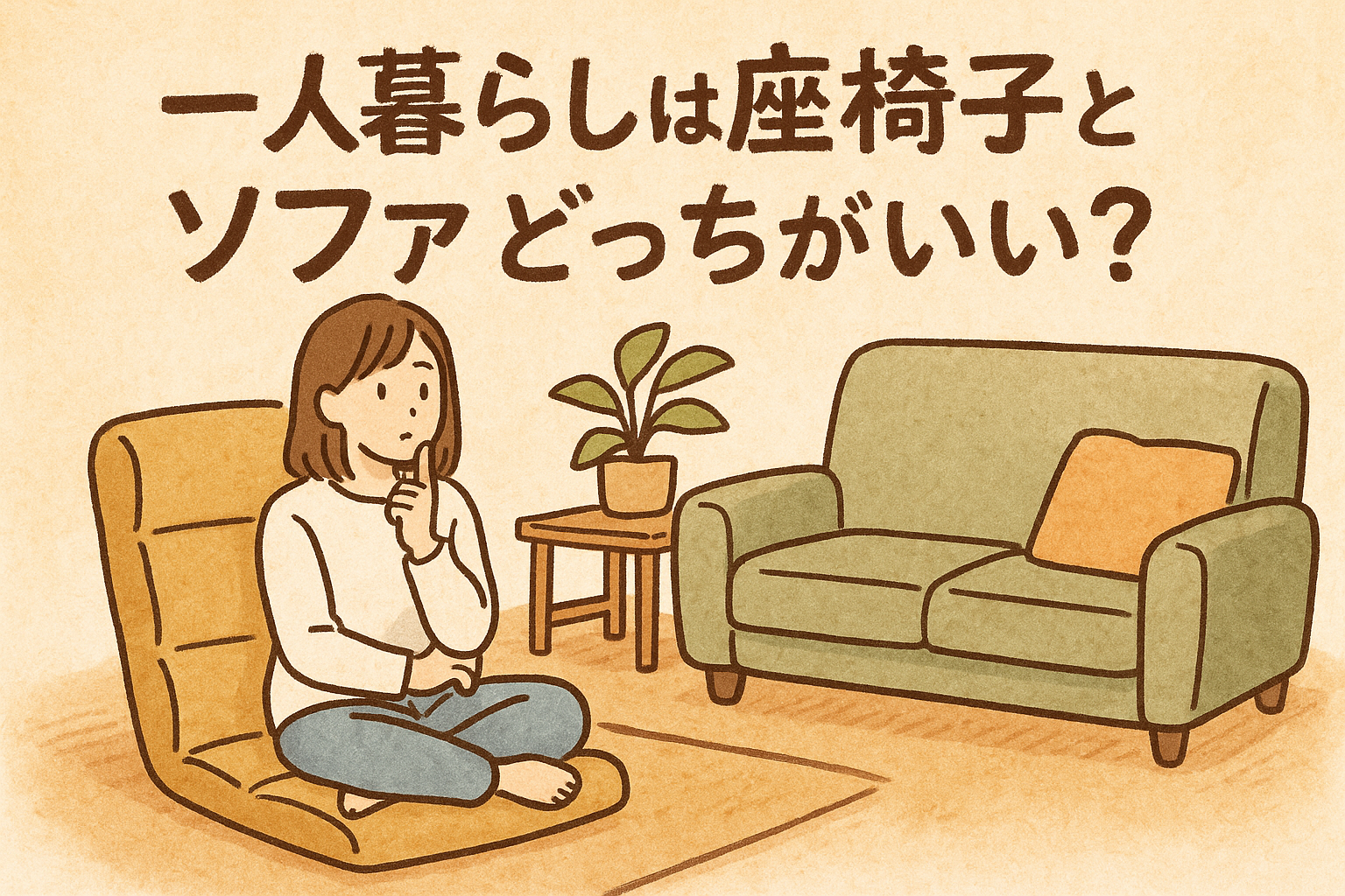 一人暮らしは座椅子とソファどっちがいい？