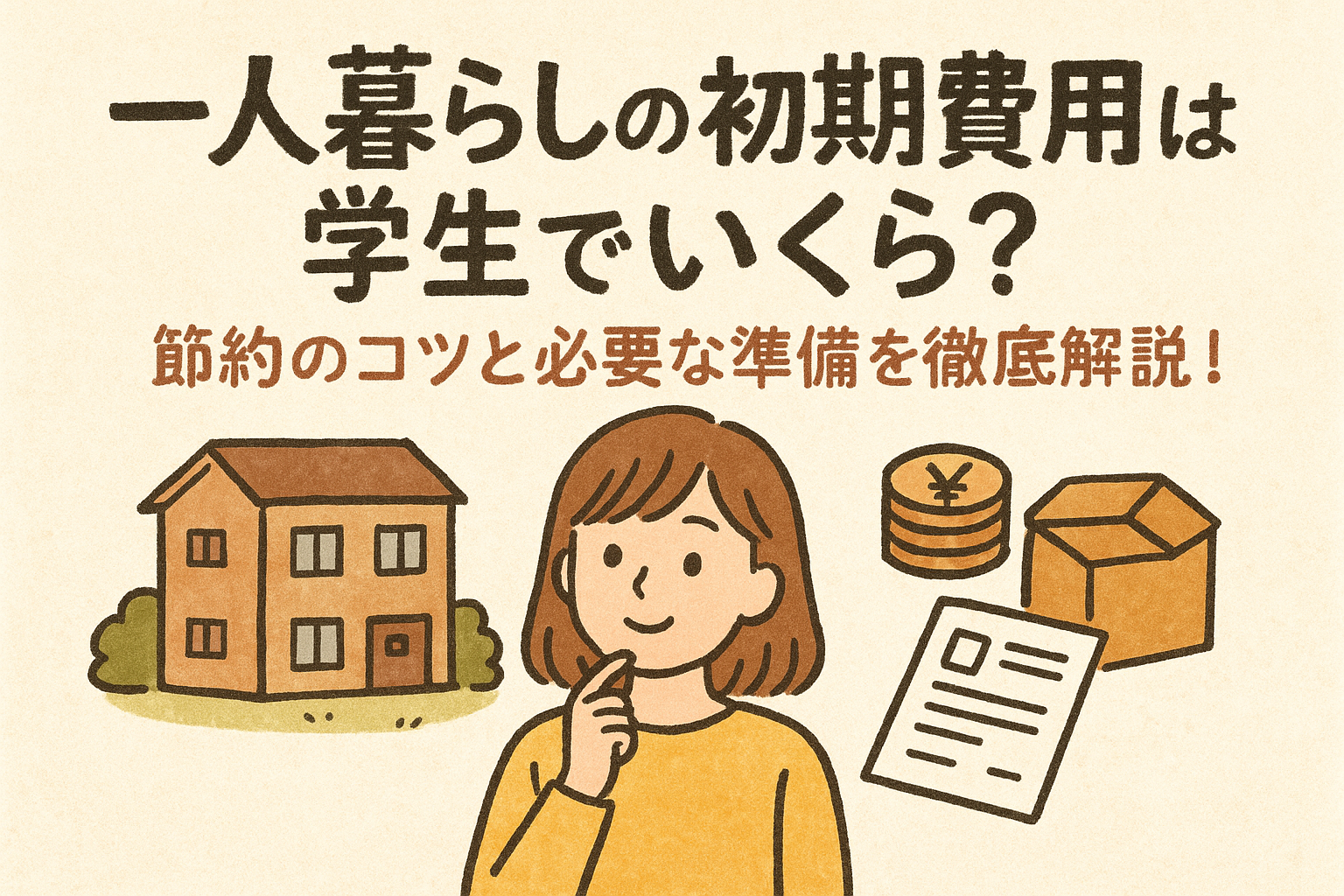 一人暮らしの初期費用は学生でいくら？節約のコツと必要な準備を徹底解説！