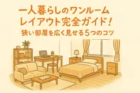 一人暮らしのワンルームレイアウト完全ガイド！狭い部屋を広く見せる5つのコツ