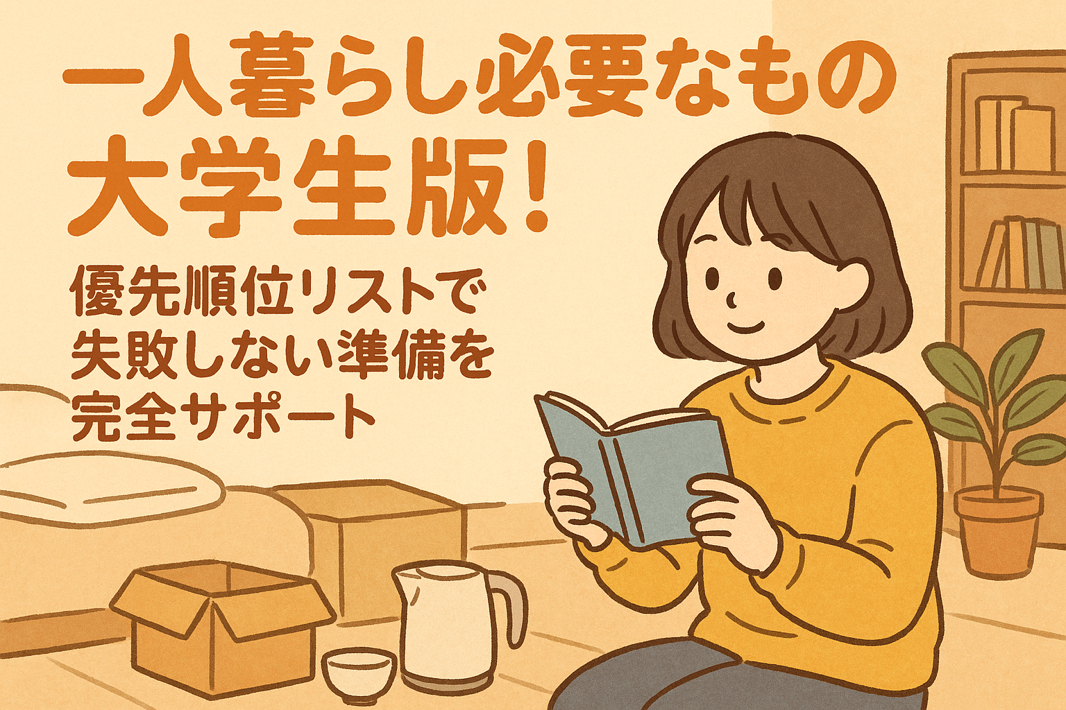 一人暮らし必要なもの大学生版！優先順位リストで失敗しない準備を完全サポート