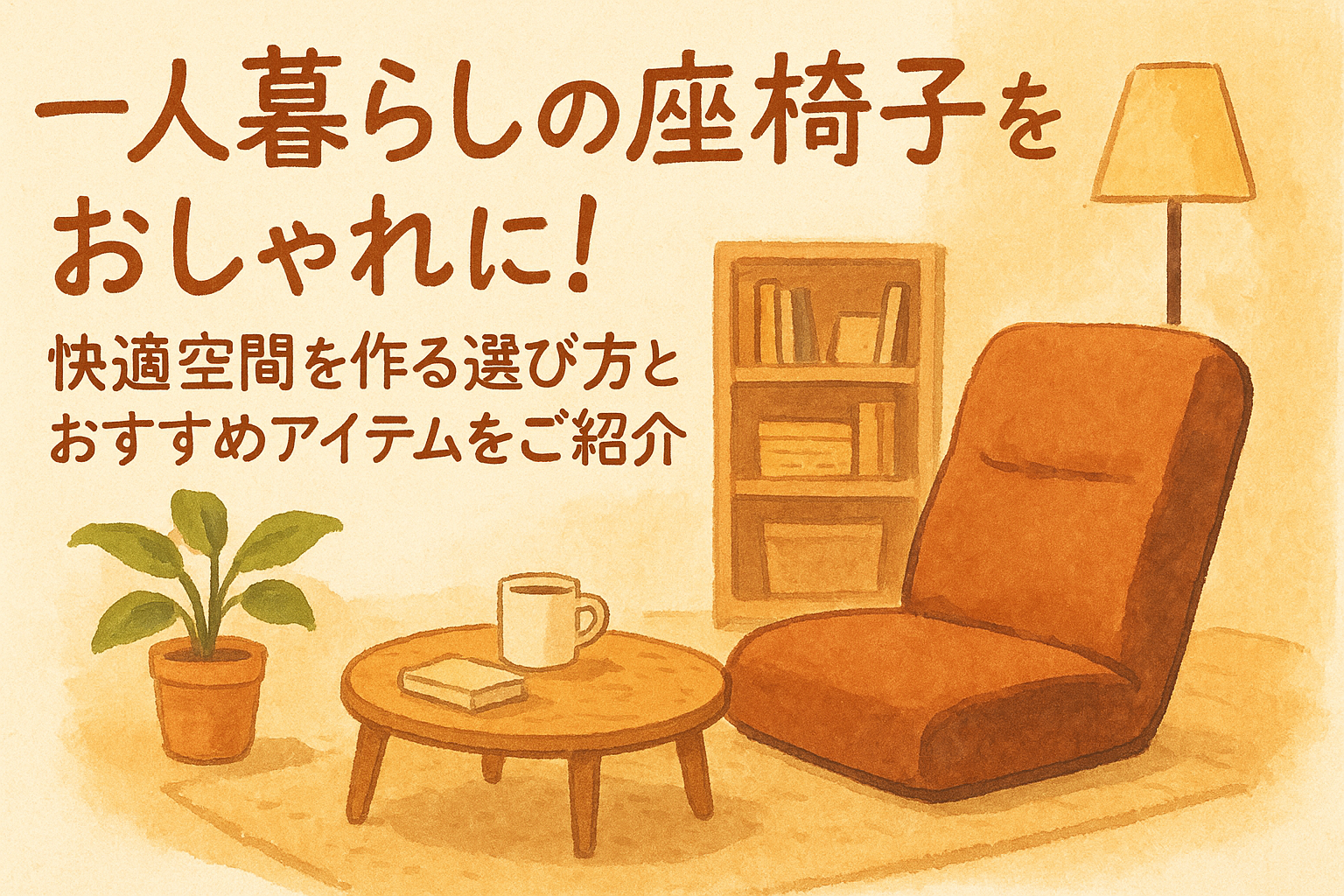 一人暮らしの座椅子をおしゃれに！快適空間を作る選び方とおすすめアイテムをご紹介