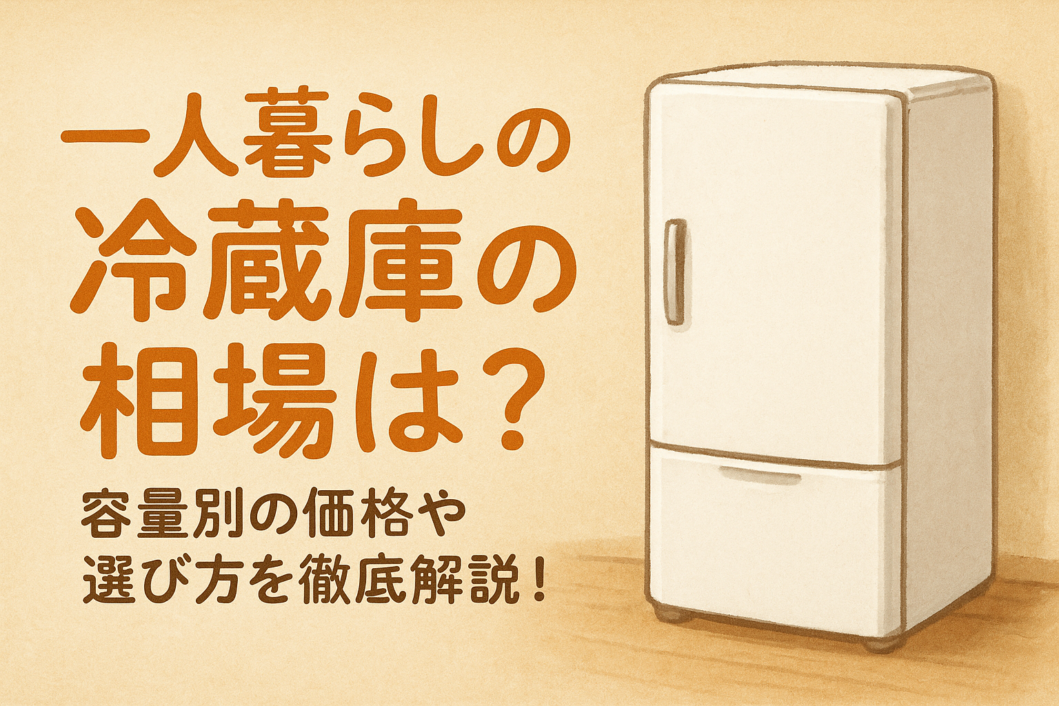 一人暮らしの冷蔵庫の相場は？容量別の価格や選び方を徹底解説！