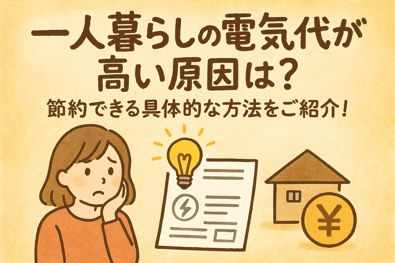 一人暮らしの電気代が高い原因は?節約できる具体的な方法をご紹介!