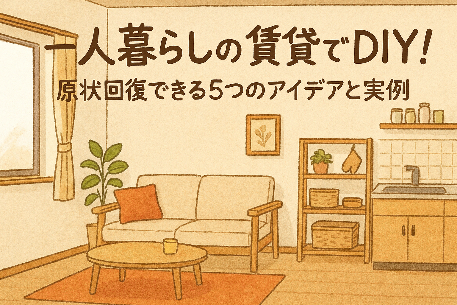 一人暮らしの賃貸でDIY！原状回復できる5つのアイデアと実例