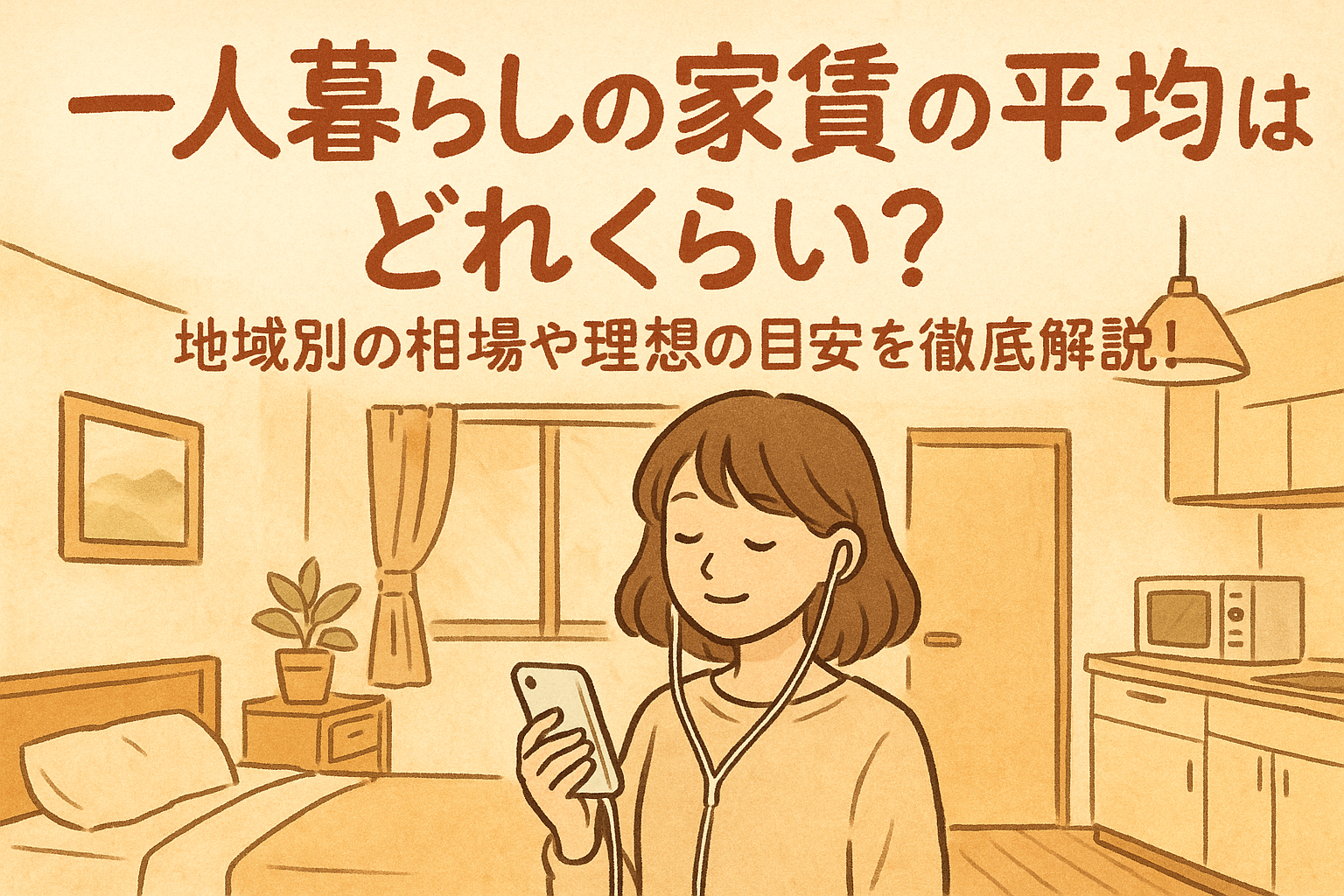 一人暮らしの家賃の平均はどれくらい？地域別の相場や理想の目安を徹底解説！