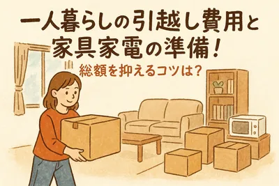 一人暮らしの引越し費用と家具家電の準備！総額を抑えるコツは？