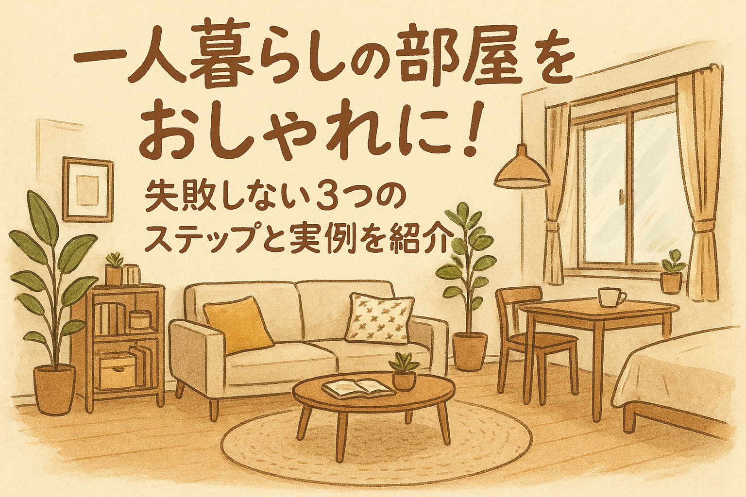 一人暮らしの部屋をおしゃれに！失敗しない3つのステップと実例を紹介