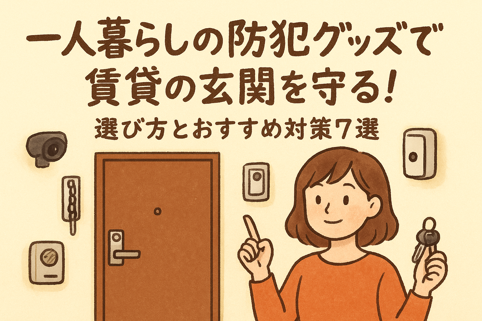 一人暮らしの防犯グッズで賃貸の玄関を守る！選び方とおすすめ対策7選