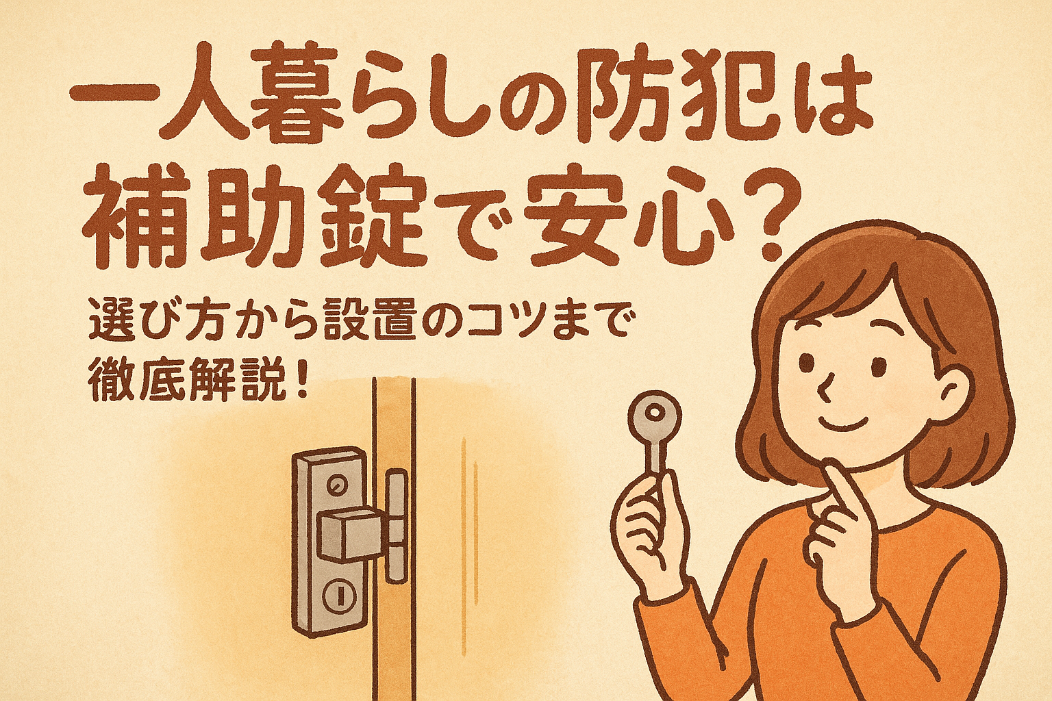 一人暮らしの防犯は補助錠で安心？選び方から設置のコツまで徹底解説！