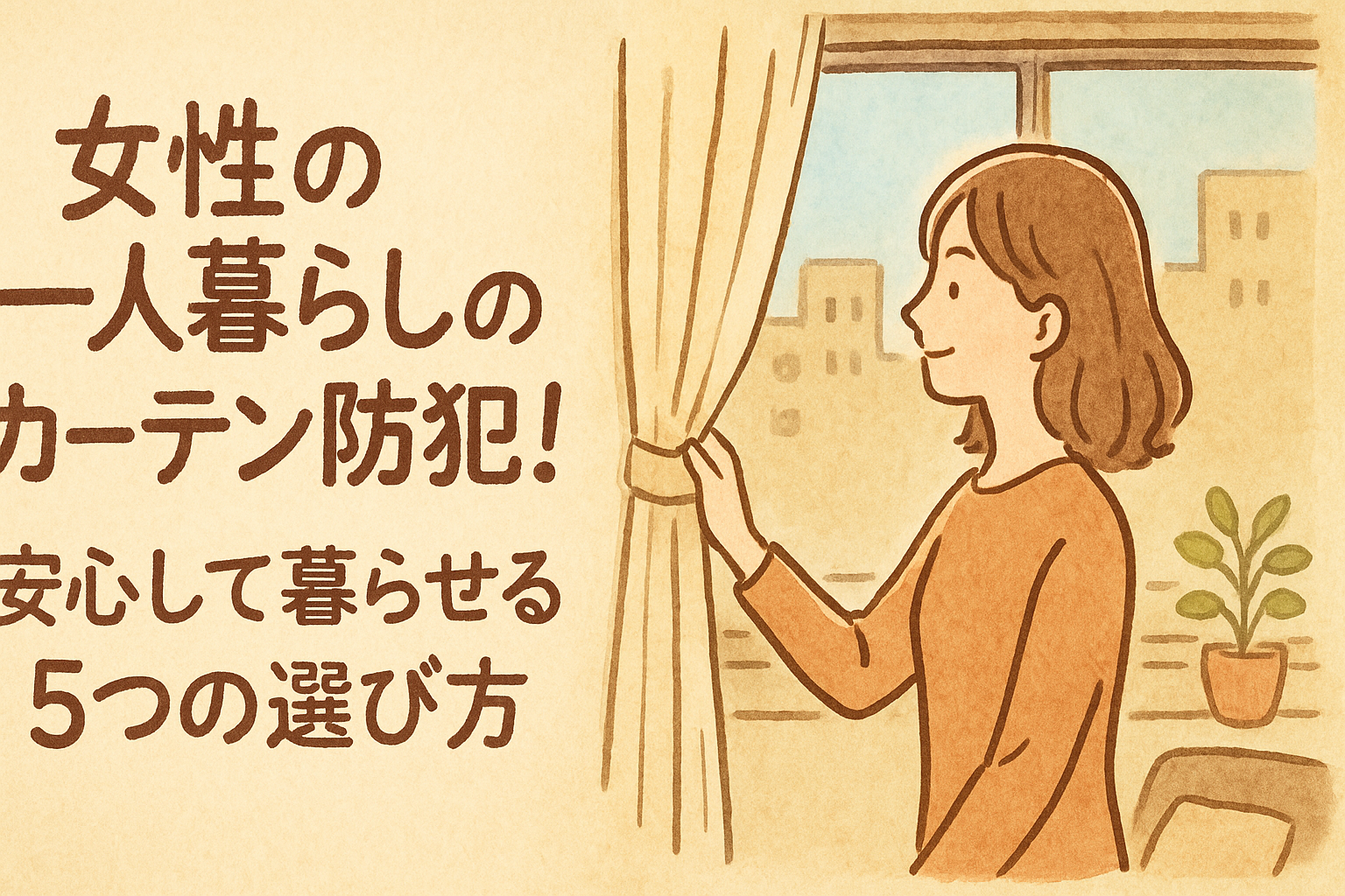 女性の一人暮らしのカーテン防犯！安心して暮らせる5つの選び方
