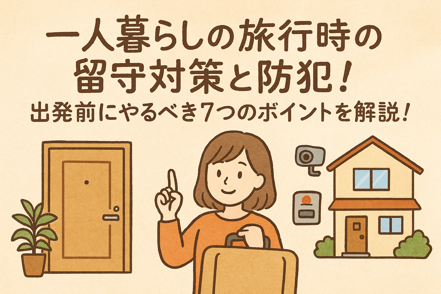 一人暮らしの旅行時の留守対策と防犯！出発前にやるべき7つのポイントを解説！