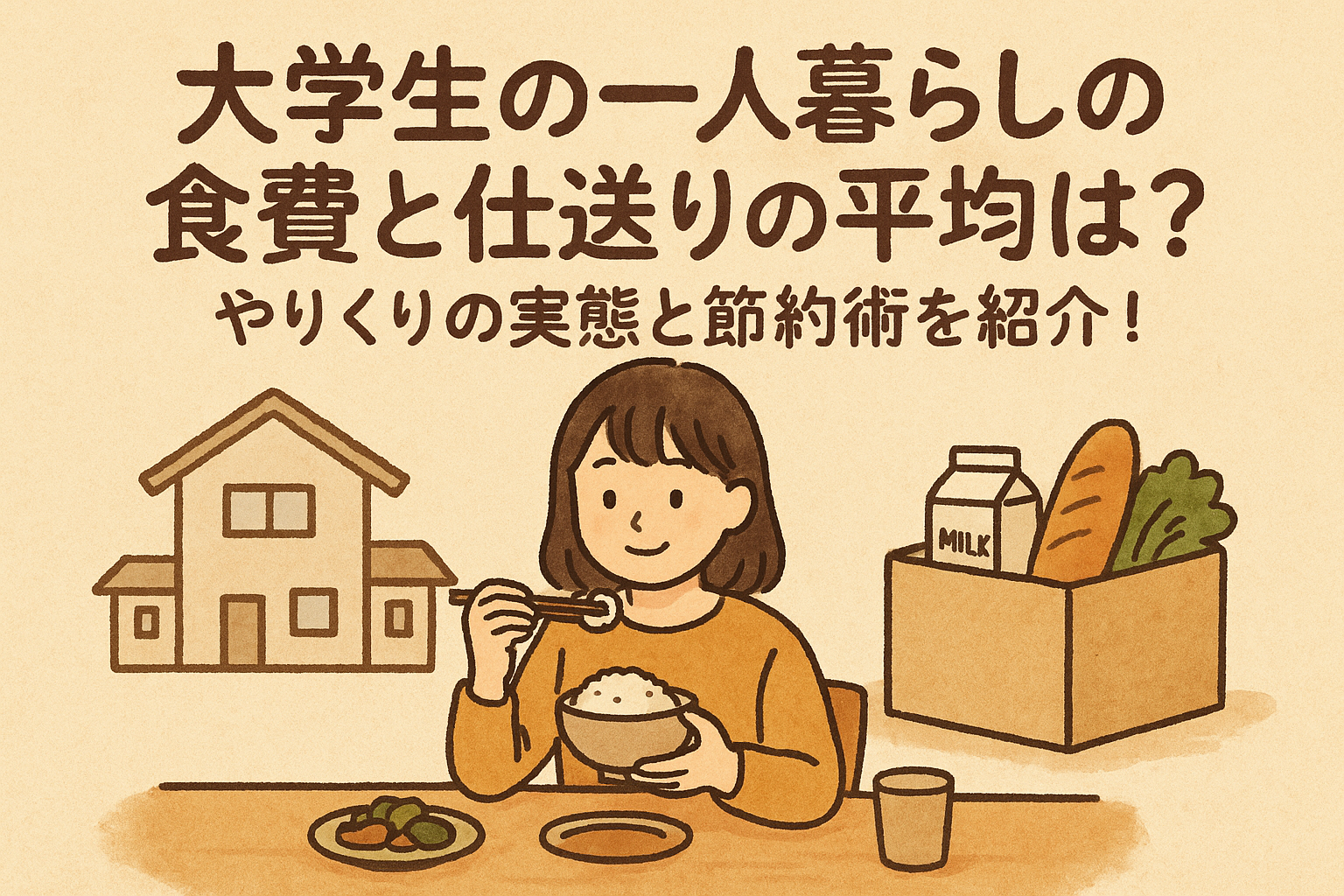 大学生の一人暮らしの食費と仕送りの平均は?やりくりの実態と節約術を紹介!