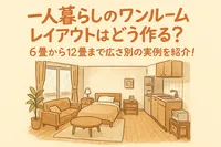 一人暮らしのワンルームレイアウトはどう作る？6畳から12畳まで広さ別の実例を紹介！