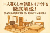 一人暮らしの部屋レイアウトを徹底解説！広さ別の家具配置と広く見せるコツを紹介！