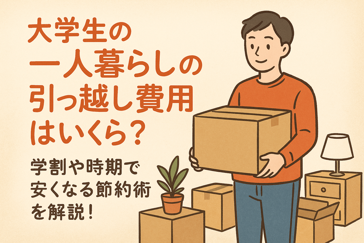 大学生の一人暮らしの引っ越し費用はいくら？学割や時期で安くなる節約術を解説！