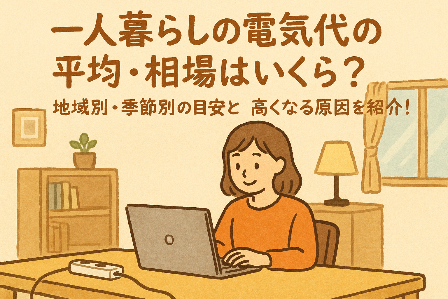 一人暮らしの電気代の平均・相場はいくら?地域別・季節別の目安と高くなる原因を紹介!