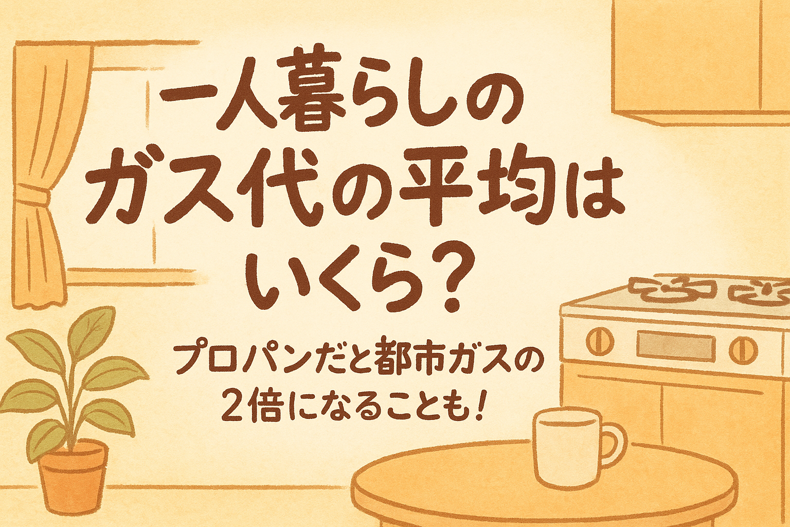 一人暮らしのガス代の平均はいくら？プロパンだと都市ガスの2倍になることも！