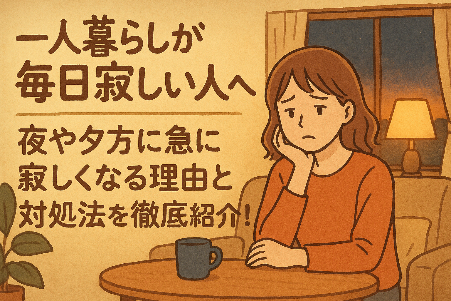 一人暮らしが毎日寂しい人へ！夜や夕方に急に寂しくなる理由と対処法を徹底紹介！