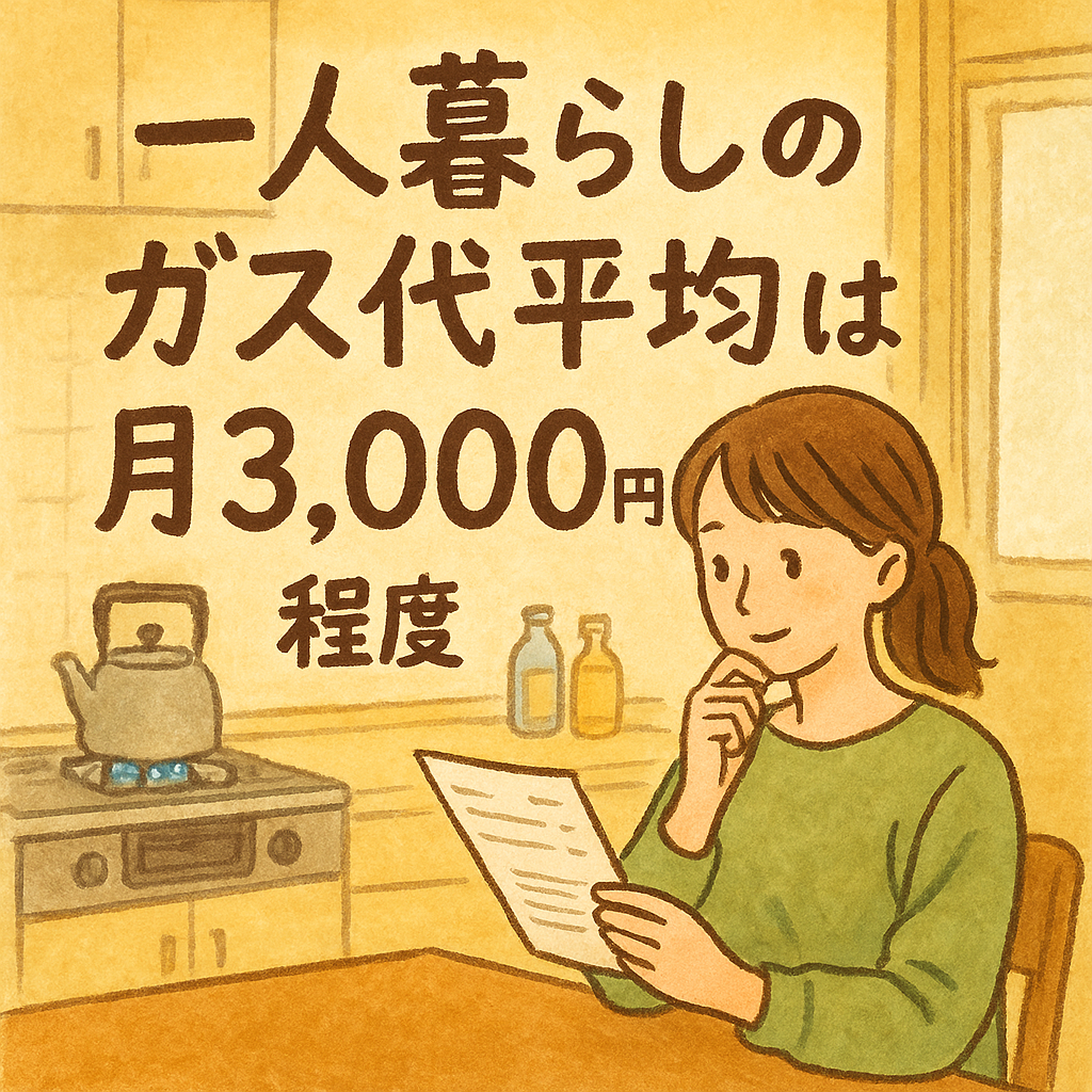 一人暮らしのガス代平均は月3,000円程度