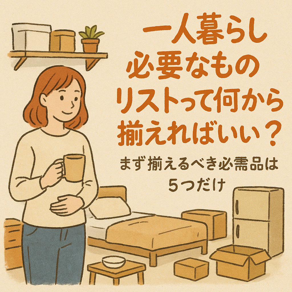 まず揃えるべき必需品は5つだけ