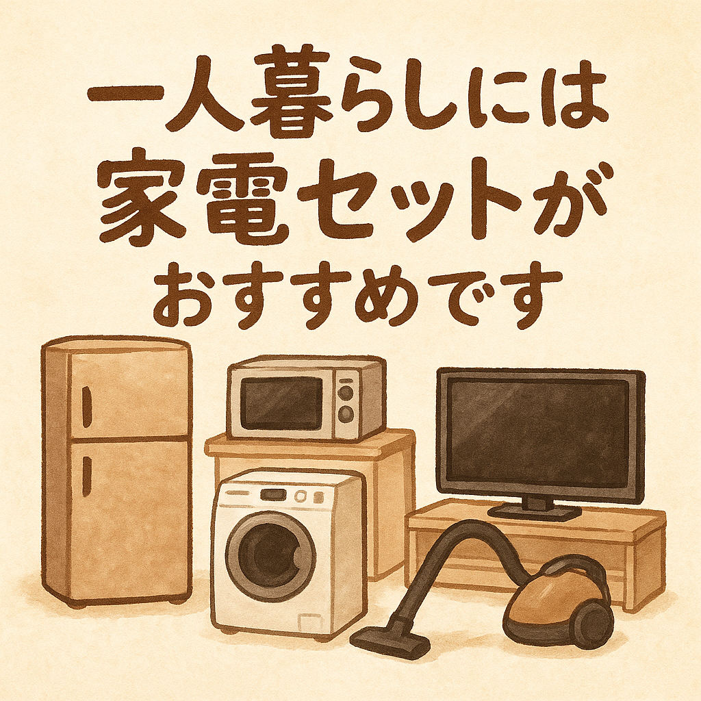 一人暮らしには家電セットがおすすめです