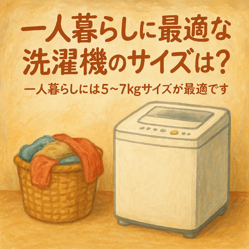 一人暮らしには5〜7kgサイズが最適です