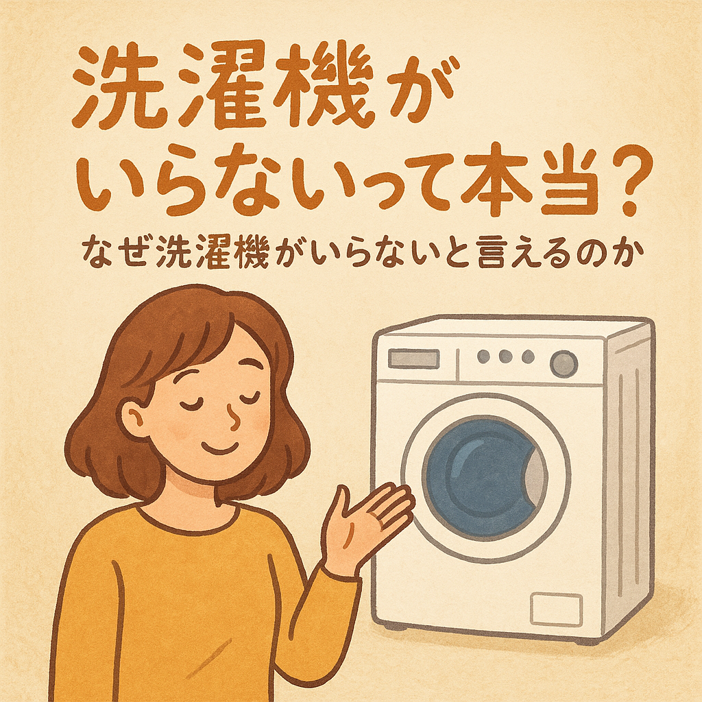 なぜ洗濯機がいらないと言えるのか