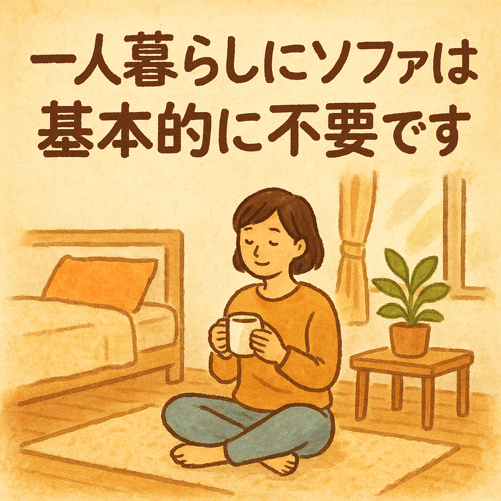 一人暮らしにソファは基本的に不要です