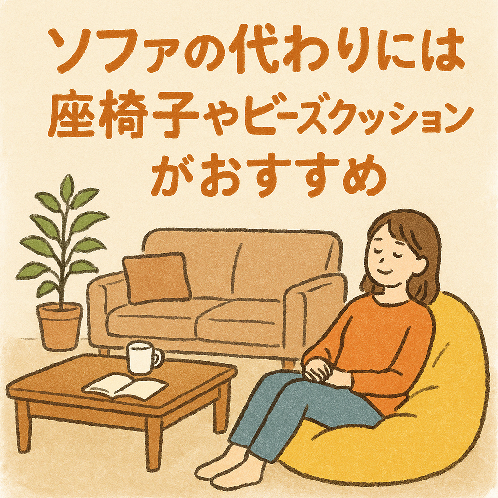 ソファの代わりには座椅子やビーズクッションがおすすめ