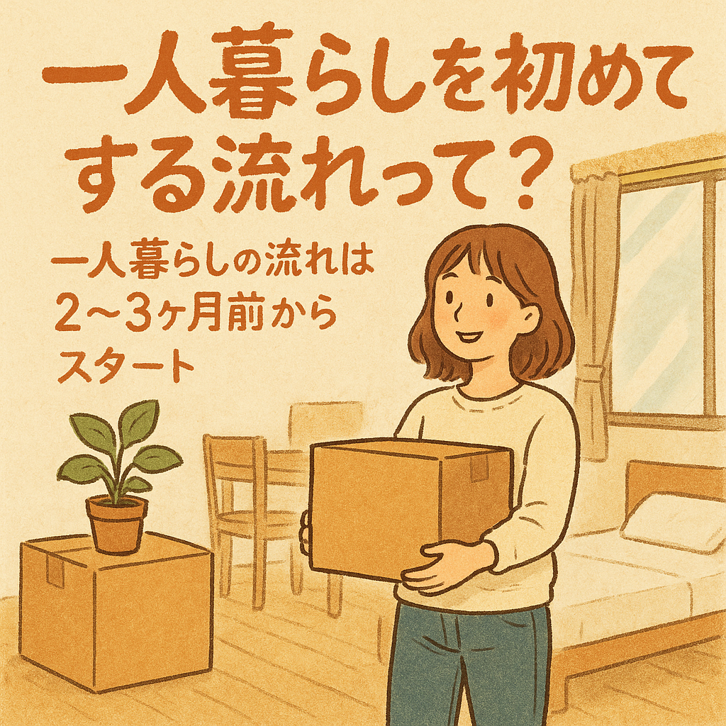 一人暮らしの流れは2〜3ヶ月前からスタート