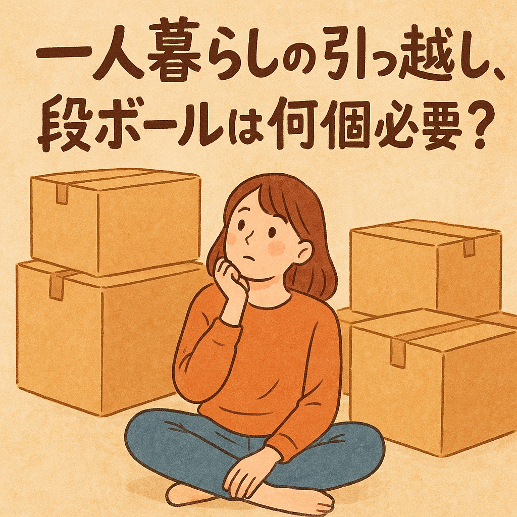 一人暮らしの引っ越しに必要な段ボールの目安