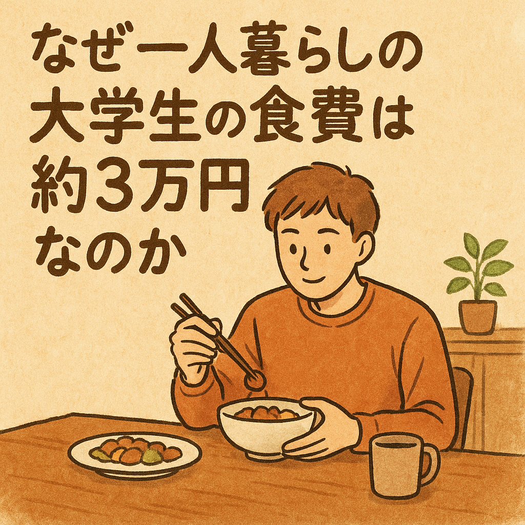 なぜ一人暮らしの大学生の食費は約3万円なのか