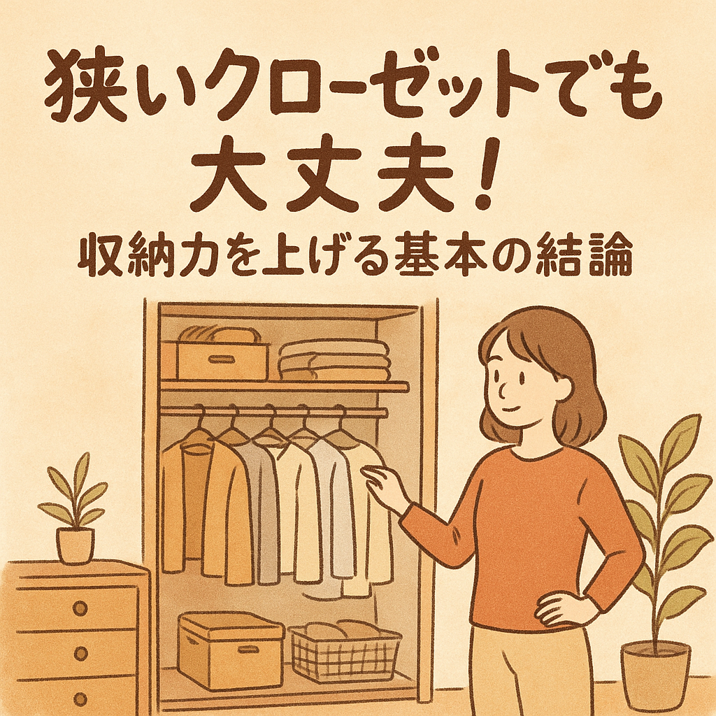 狭いクローゼットでも大丈夫！収納力を上げる基本の結論