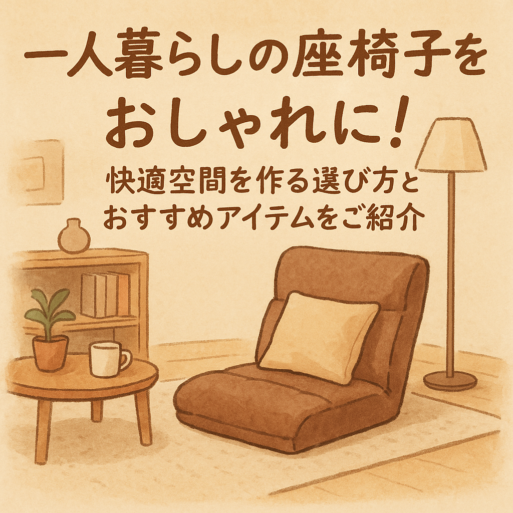 一人暮らしにはコンパクトでおしゃれな座椅子がおすすめです