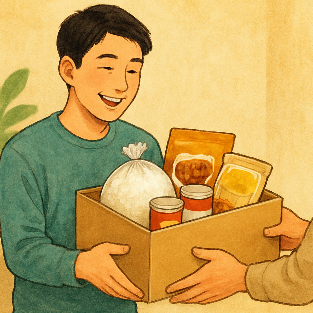 一人暮らしの息子に送る食べ物で喜ばれるのは米とレトルト食品
