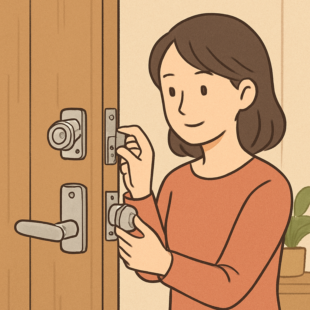一人暮らしの防犯には補助錠が効果的です